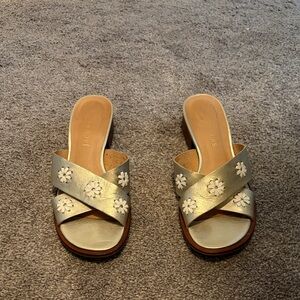 Jack Rogers Gold Women's Slide Sandals